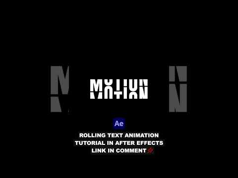 Rolling Text Animation in After Effects - After Effects Tutorial | No Plugins Used | ZeeFX