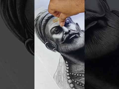Chhatrapati Shivaji Maharaj drawing 🚩🚩 #shorts #drawing #art #shivajimaharaj #artist #viralshorts