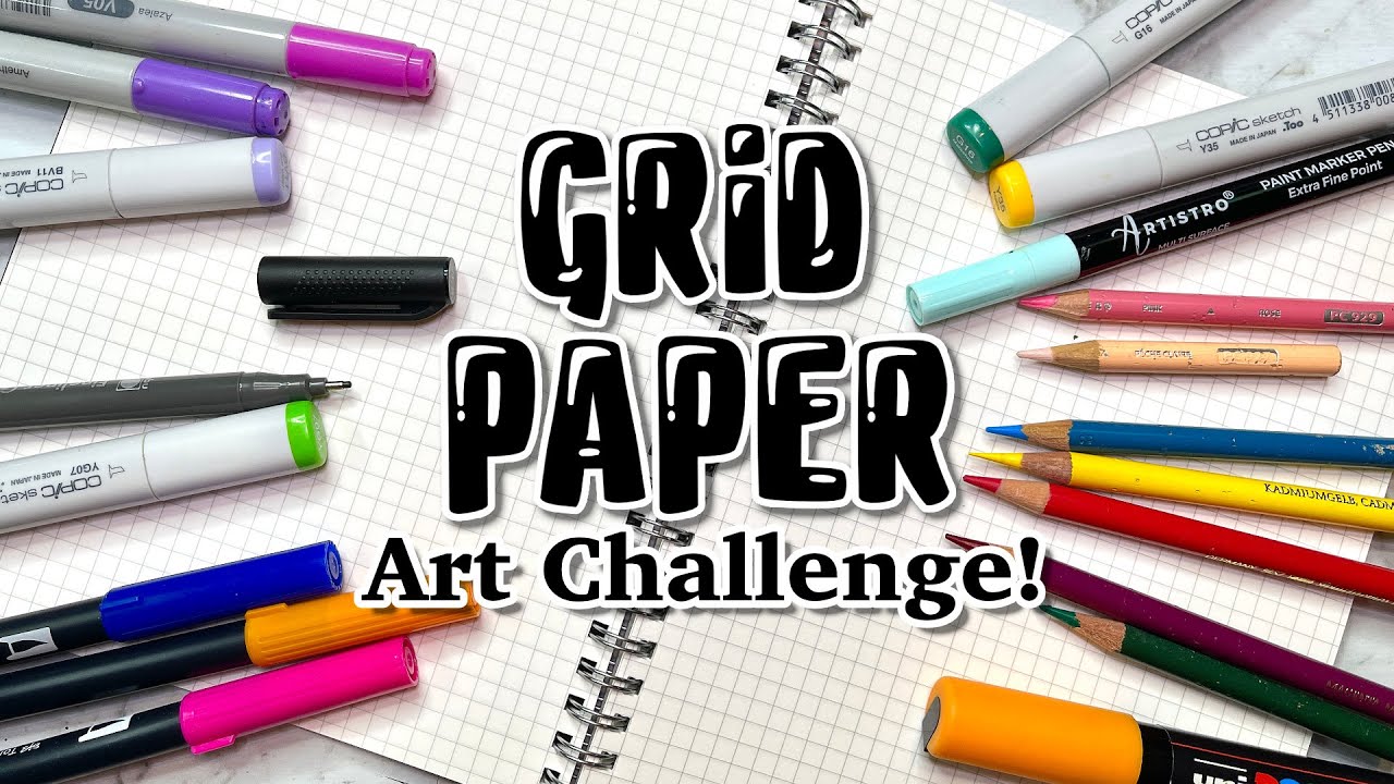 Drawing on Grid Paper 🎨 - Art Challenge