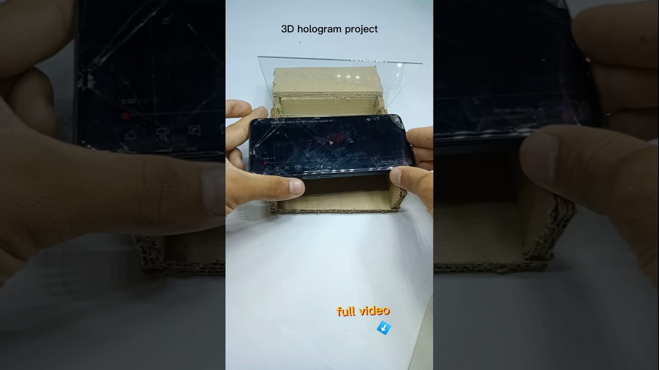 3D Hologram Box Screen Model | Easy Science Project