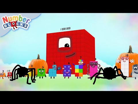 Halloween avec les Numberblocks : Comptez jusqu'à 1 000 000 et découvrez la magie des chiffres 🎃