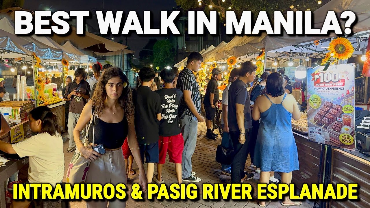 MANILA PHILIPPINES 🇵🇭 Best Evening to Night Walk - Intramuros to Pasig River Esplanade Tour 2026
