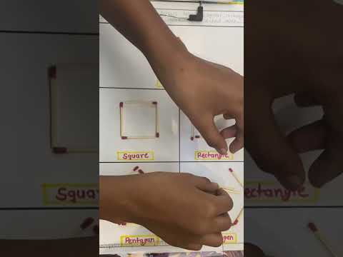 Matchstick Activity work | Maths shapes 2D | Matchstick Activity | School Project #shorts #ytshorts