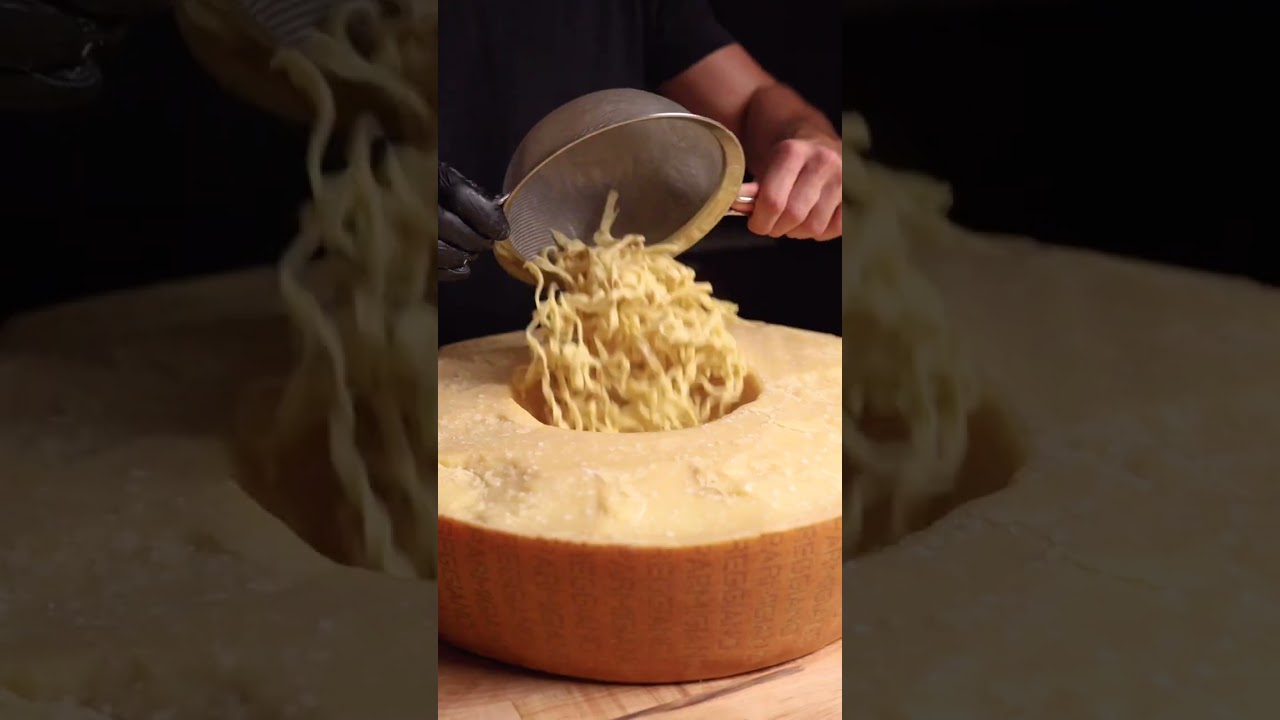 Luxurious Wagyu Parm Pasta with Parmesan Wheel
