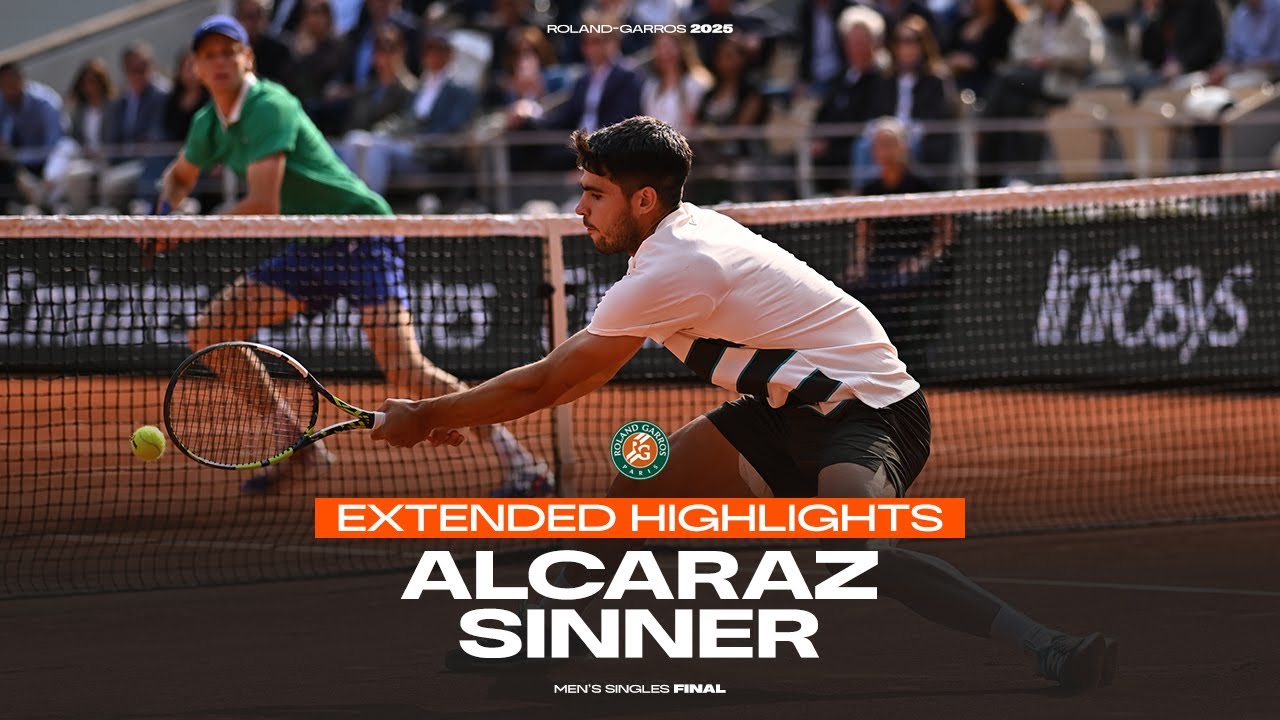 The best Roland-Garros men's final? Alcaraz - Sinner extended highlights | 2025