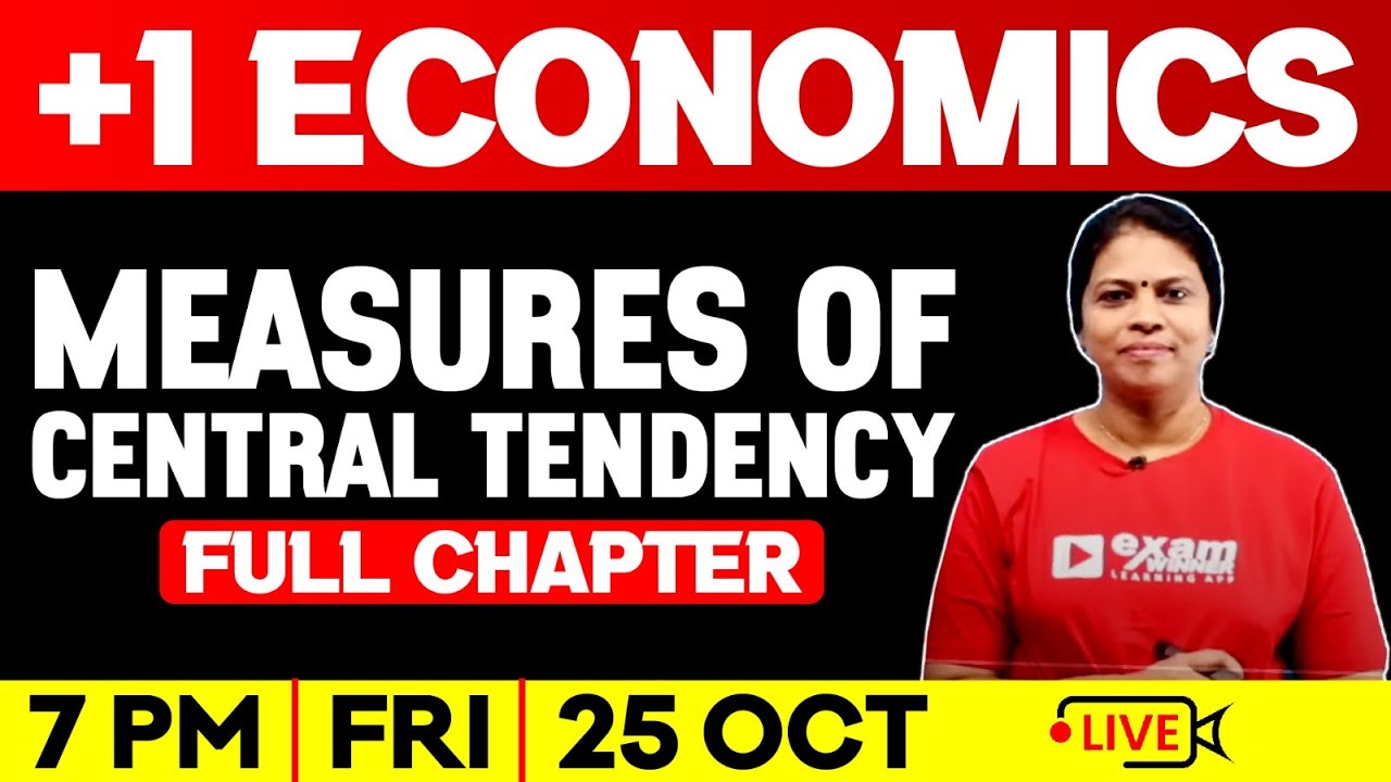 Plus One Economics | Measures  Of Central Tendency | Full Chapter | Exam Winner Plus One