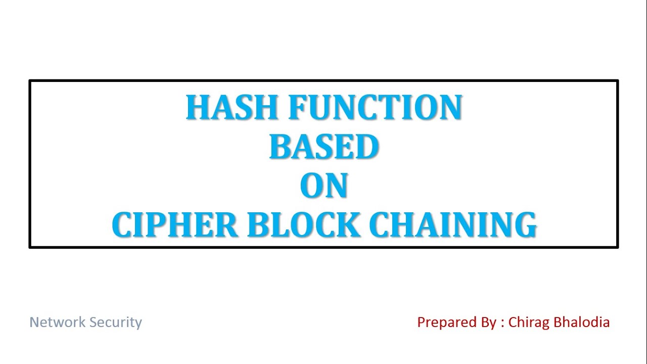 Hash function based on CBC in cryptography | Hash function based on cipher block chaining