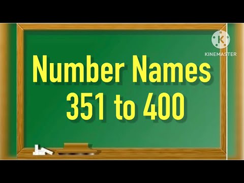 Number Names l Number Names 351-400 l Number Spelling l Learn Numbers lNumbers 351-400 l#numbername 