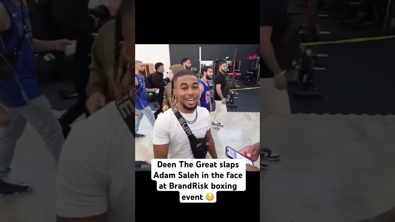 Deen The Great slaps Adam Saleh in the face at Adin Ross’s BrandRisk boxing event!