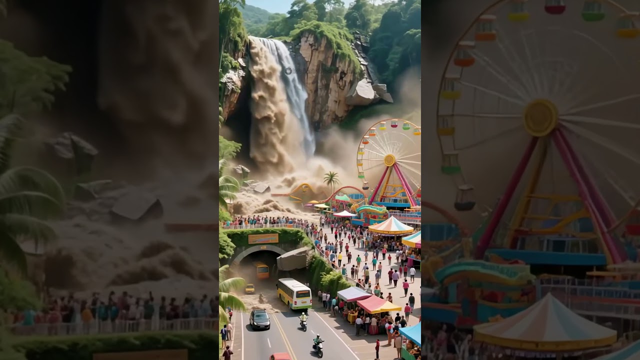 Gempa Besar dan Banjir Bandang Hancurkan Taman Wisata 🌊