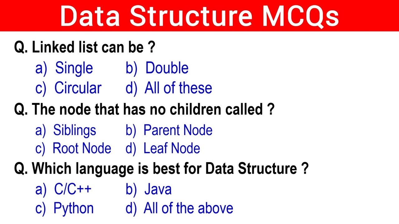 Data Structures & Algorithms MCQs - Part 4 📚