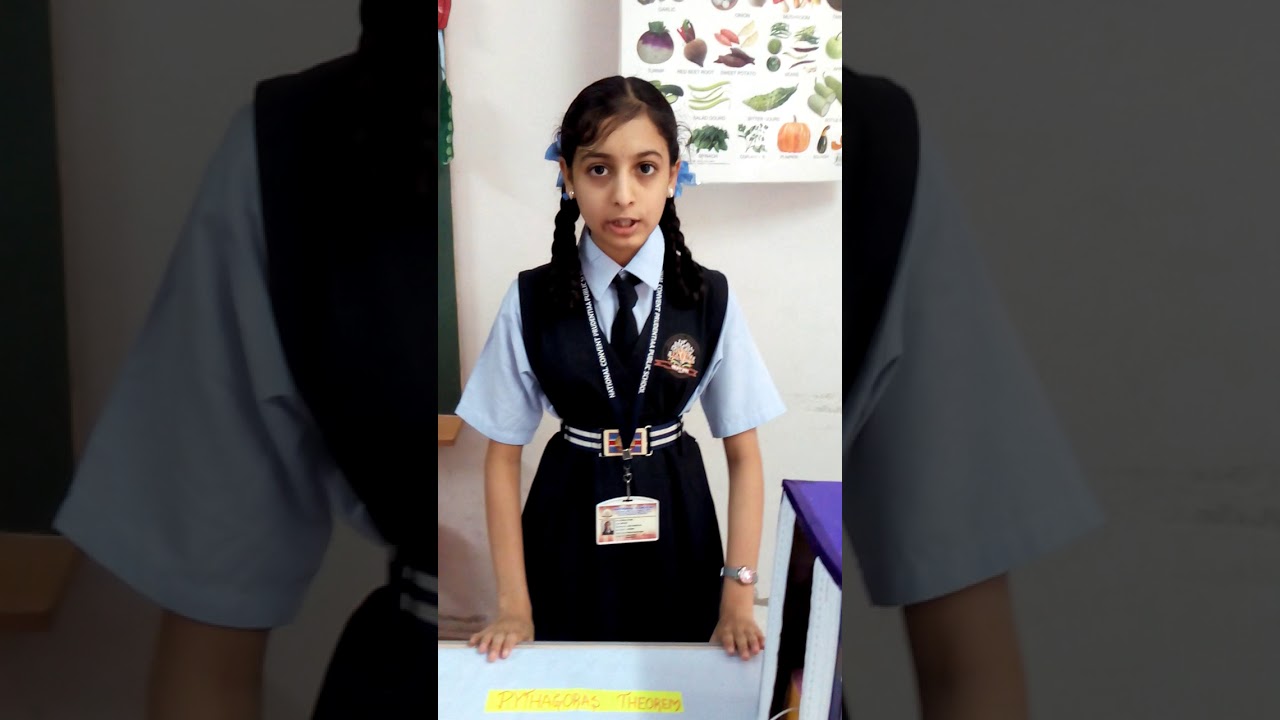 Simple Explanation of the Pythagoras Theorem by a Young Student 🧮