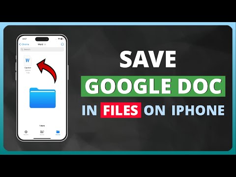 How to Save Google Doc in files app on iPhone