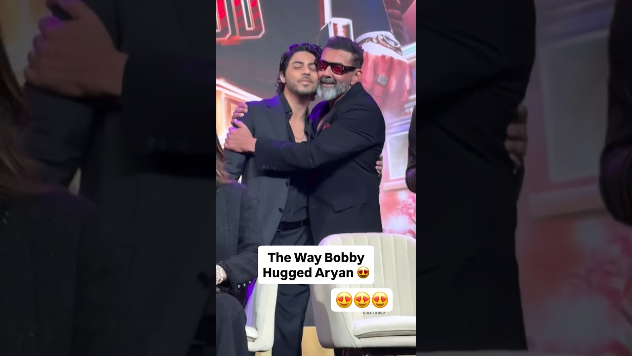 Bobby Deol Hugs Aryan Khan at Bollywood Trailer Launch 🤗