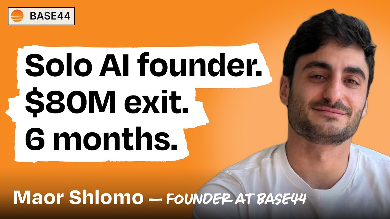 Solo founder, $80M exit, 6 months: The Base44 bootstrapped startup success story | Maor Shlomo