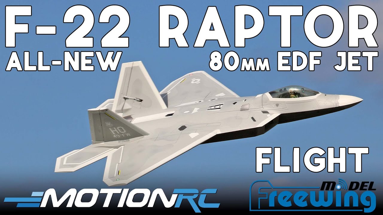 Experience the All-New Freewing F-22 Raptor 80mm EDF Jet ✈️ – Freewing with Gyro at Motion RC