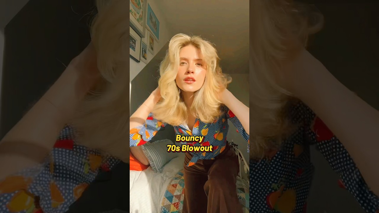 70s Bouncy Blowdry with Farrah Fawcett Layers ✨