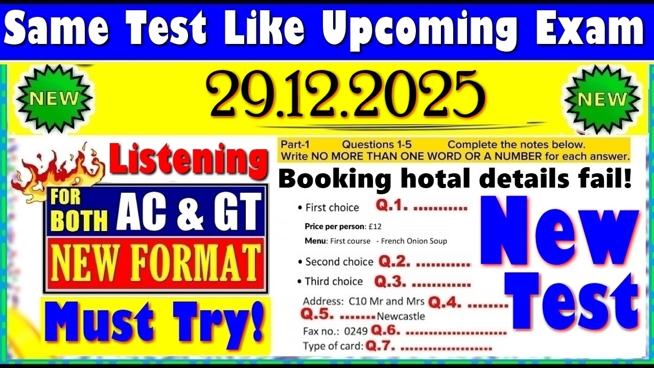 IELTS Listening Practice Test 2025 with Answers 📅