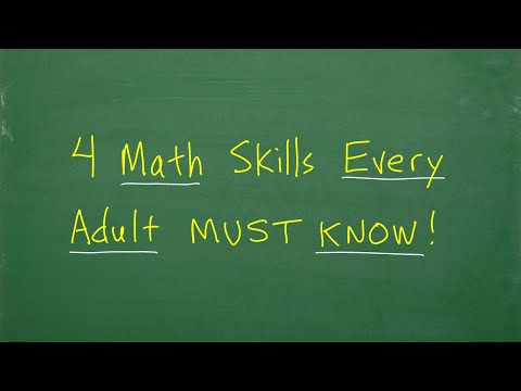 4 Math skills every Adult MUST know!