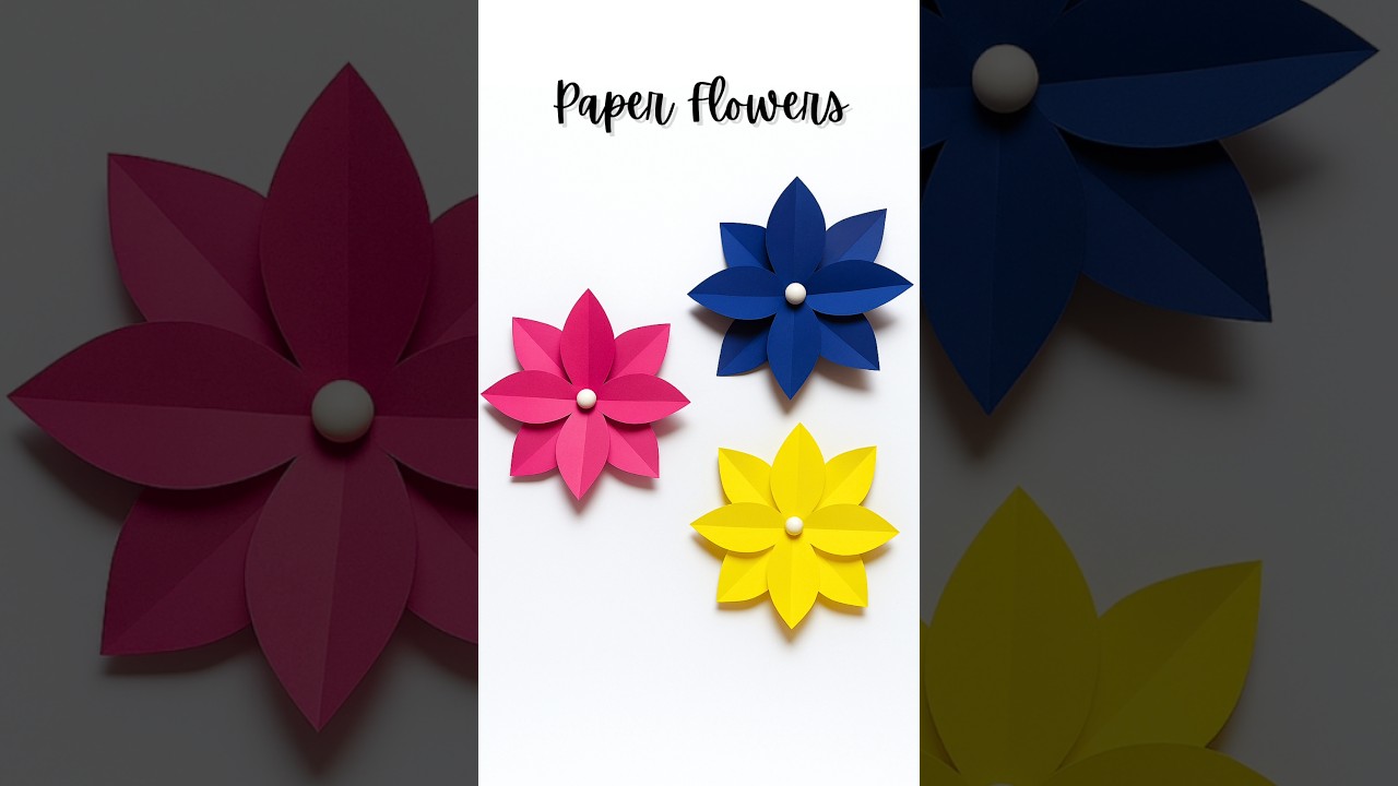 How to Make Paper Flowers | Super Easy DIY Tutorial ๐ธ #shorts