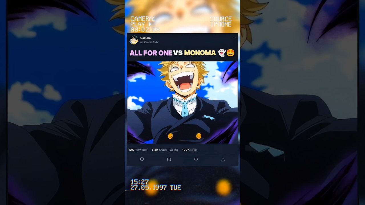 All for One vs Monoma | MHA S7 Ep5 & S8 Highlights 👻
