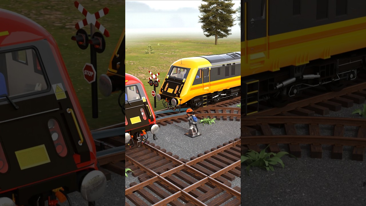 You Won’t Believe This Double Train Crossing!😳