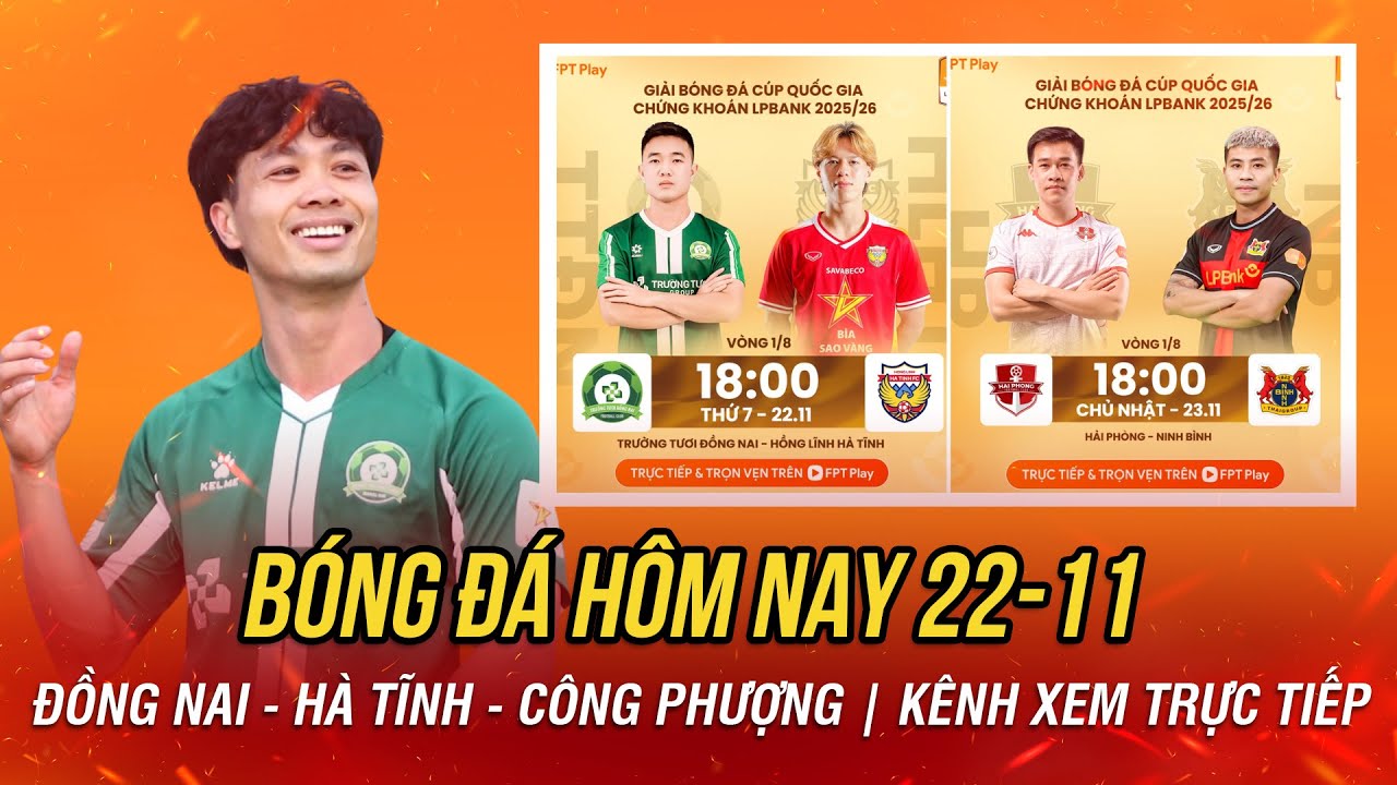 Lịch Trực Tiếp Bóng Đá 22-11: Đồng Nai vs Hà Tĩnh ⚽