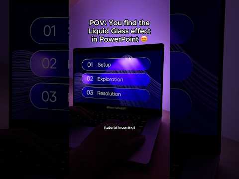 LIQUID GLASS in PowerPoint???? 😳😳 #powerpoint #presentation #students