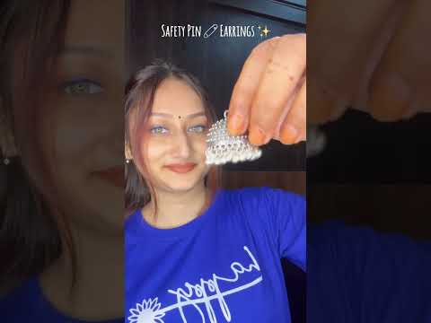 Safety Pin Earrings🧷 #youtube #trending #shortsviral #viralvideo #hack #diy #ashortaday