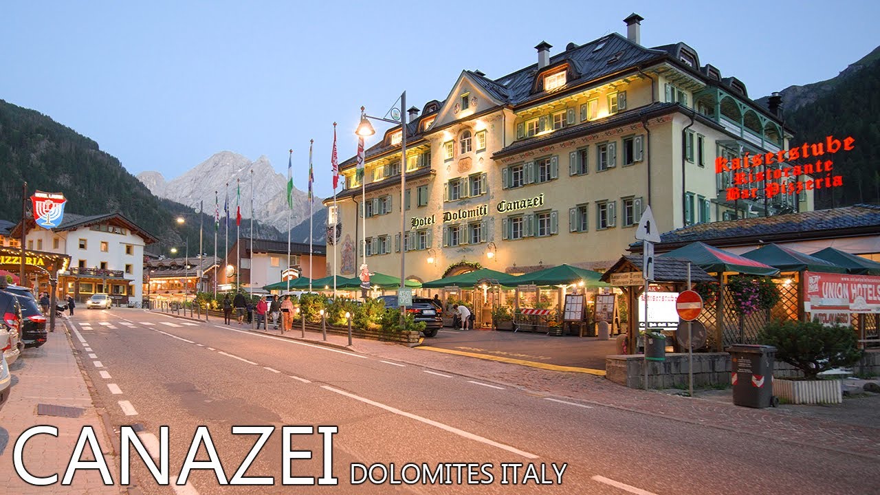 Canazei Dolomites: Relaxing Evening Walk in 8K