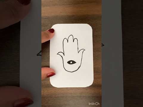 How to draw hamsa 🪬 hand #shorts #drawing #easy #hamsa hand