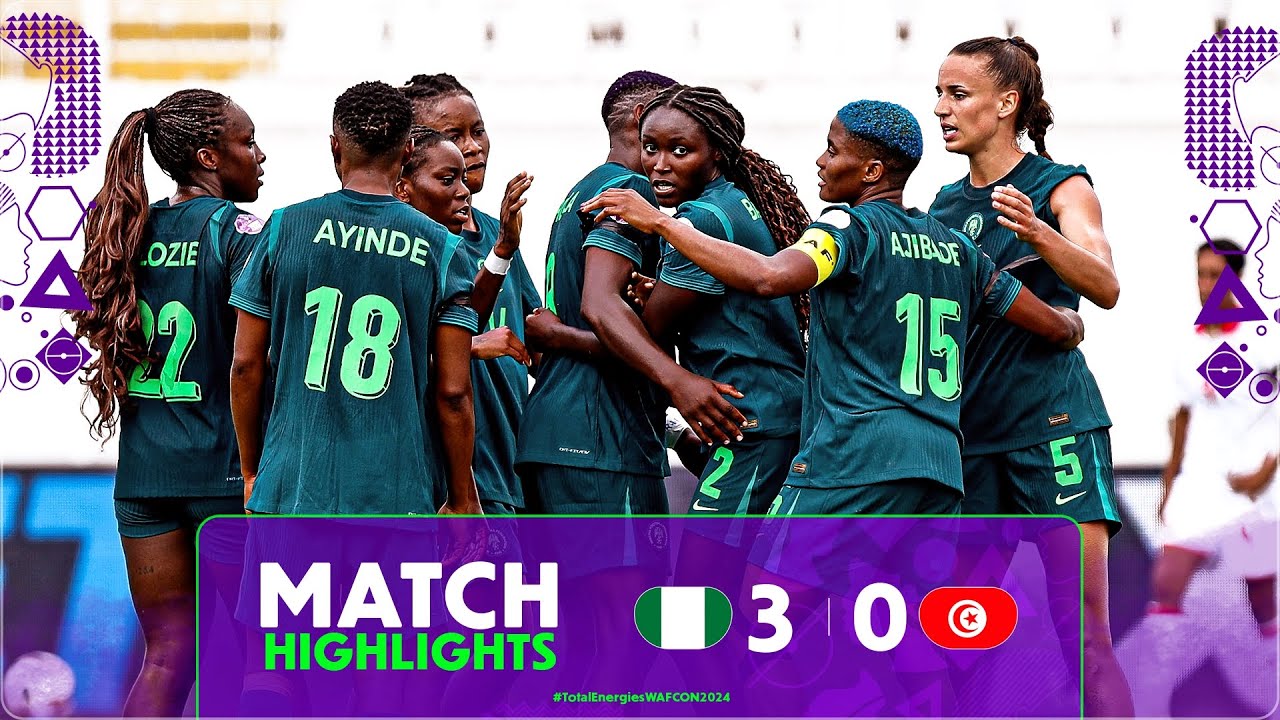 Nigeria Dominates Tunisia 3-0 | WAFCON 2024 Match Highlights ⚽