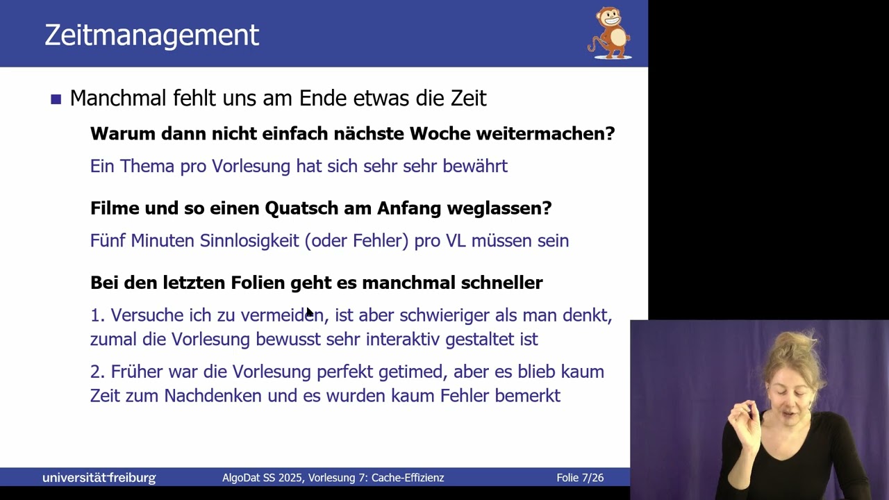Algorithmen & Datenstrukturen SS 2025: Vorlesung 07 – Aufzeichnung vom 3. Juni 📚