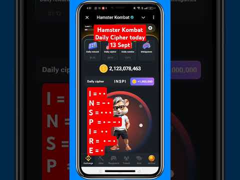Daily Cipher 13 September | Hamster Kombat Daily Cipher code