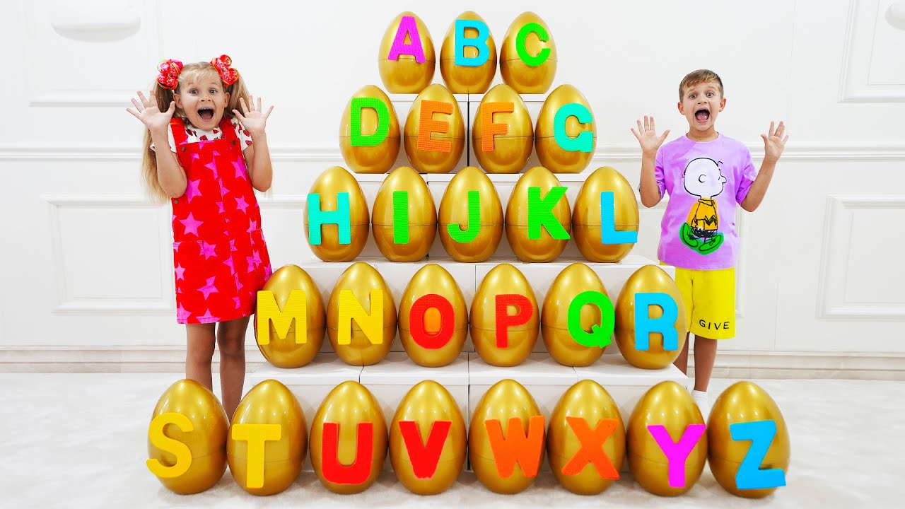 Diana y Roma: Aprendiendo el ABC con Huevos Sorpresa 🥚