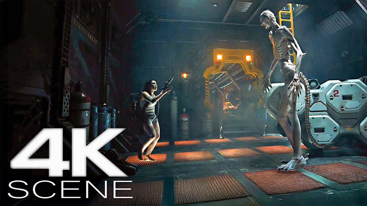 First Xenomorph/Human Hybrid Scene in Alien: Romulus (2024) 🎥