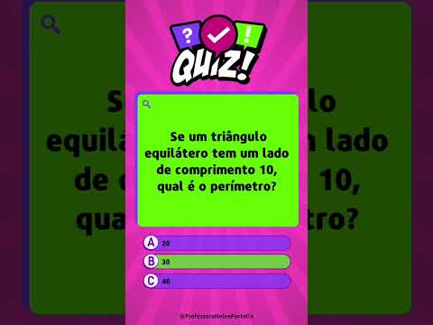 QUIZ MATEMÁTICA nº 9 | COMENTE QUANTAS ACERTOU #quiz #matemática