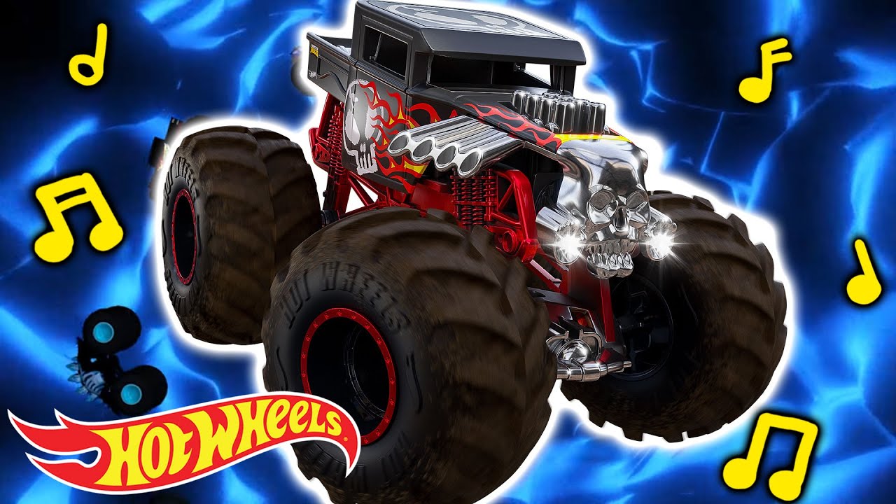 🔥 Hot Wheels Halloween Monster Truck Anthem | Spooky Monster Truck Adventure 🎃