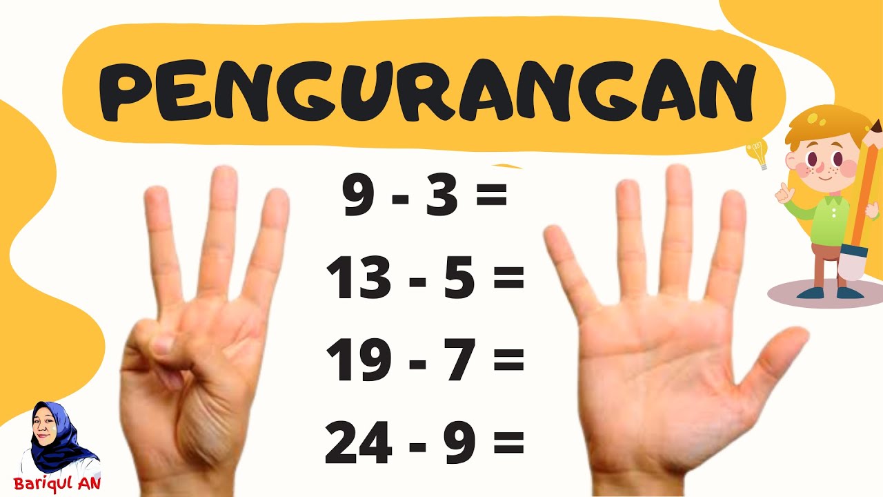 Belajar Pengurangan Cepat Pakai Jari ✋