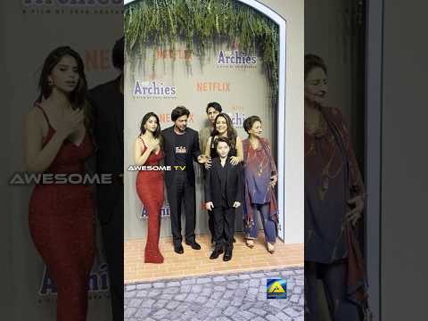 SRK with Gauri Khan, Abram Khan, Aryan Khan, Suhana Khan & Lala Rukh Khan at The Archies Premiere