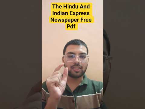 How To Download The Hindu And Indian Express Newspaper Free Pdf #Shorts #upsc #thehindu #ytshorts