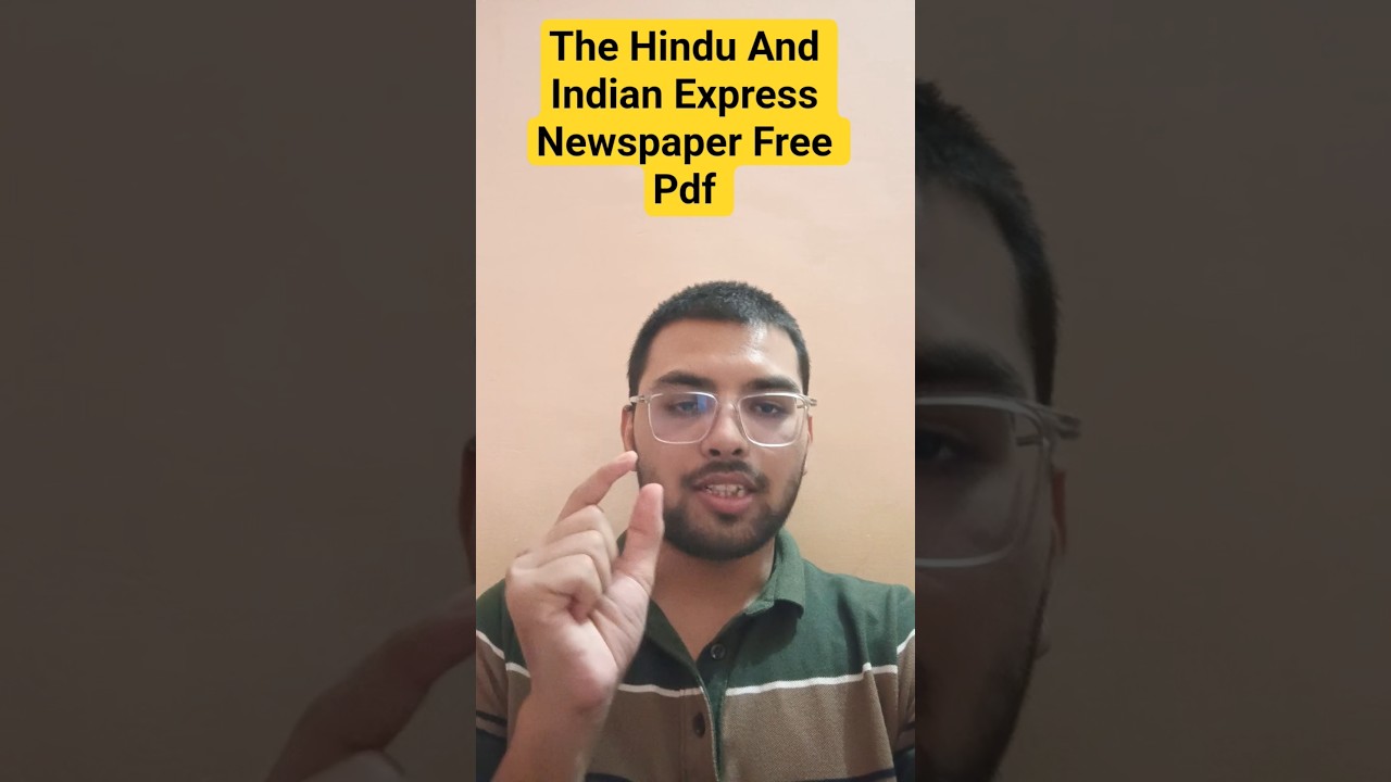 Download The Hindu & Indian Express PDFs for Free! 📰 #Shorts