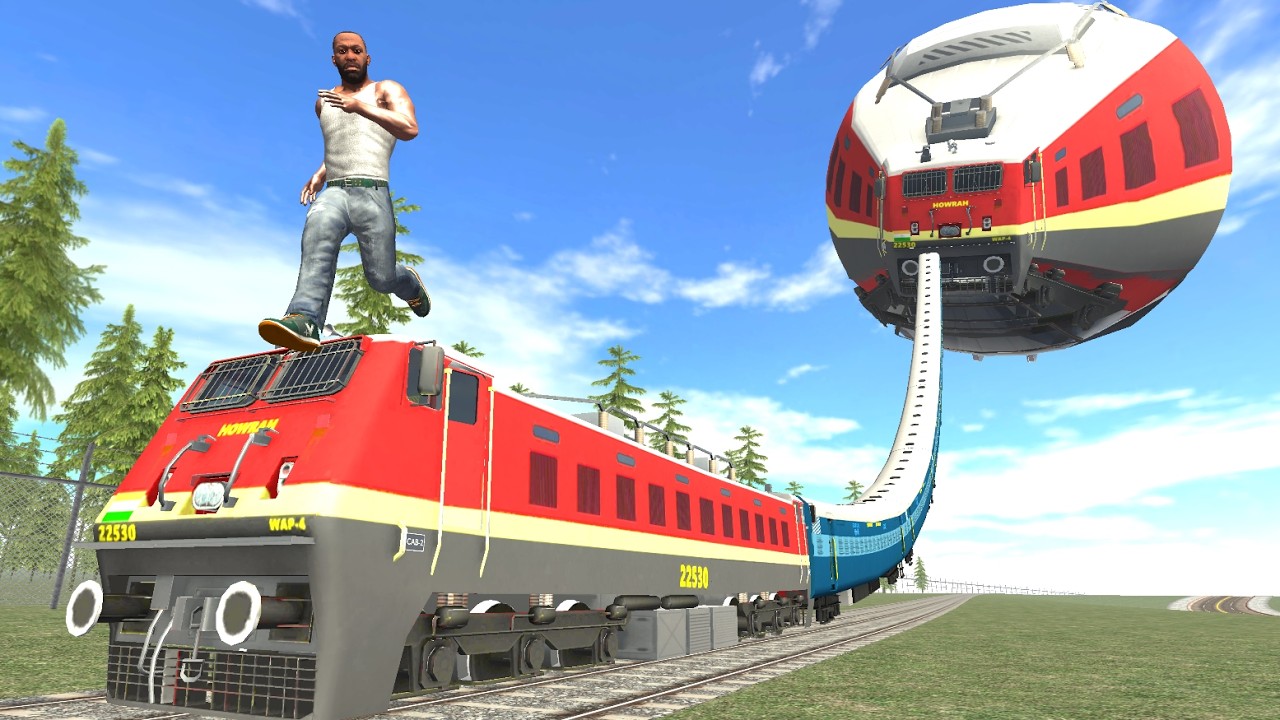 Franklin Embarks on the Longest Train to the Moon in Indian Bike Driving 3D 🚲🌕