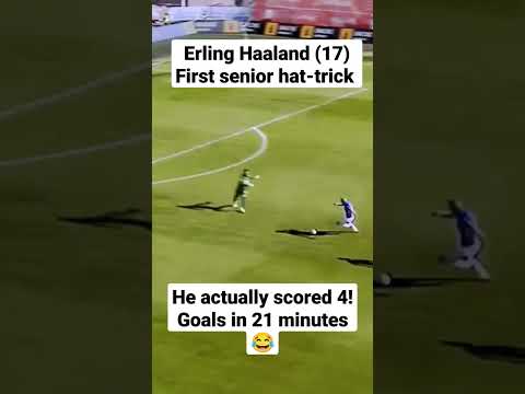 Erling Haalands (17) first senior hat-trick. 4 goals in 21 minutes for Molde against Brann🔥 #shorts