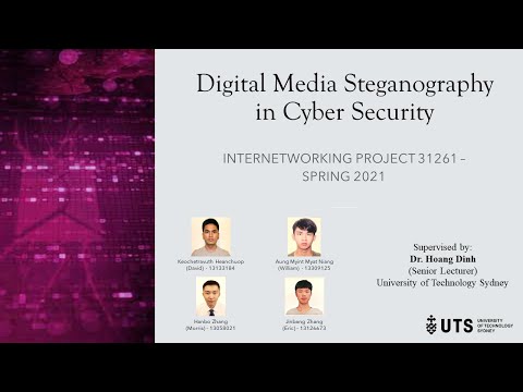 Digital Media Steganography in Cyber Security Presentation and Demonstration - IP31261