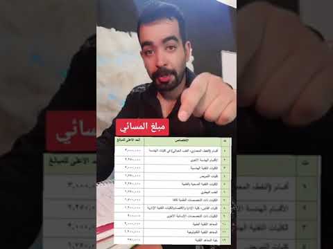 أقساط المسائي للجامعات والمعاهد بالعراق