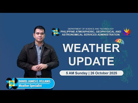 Public Weather Forecast issued at 5 AM | October 26, 2025 - Sunday