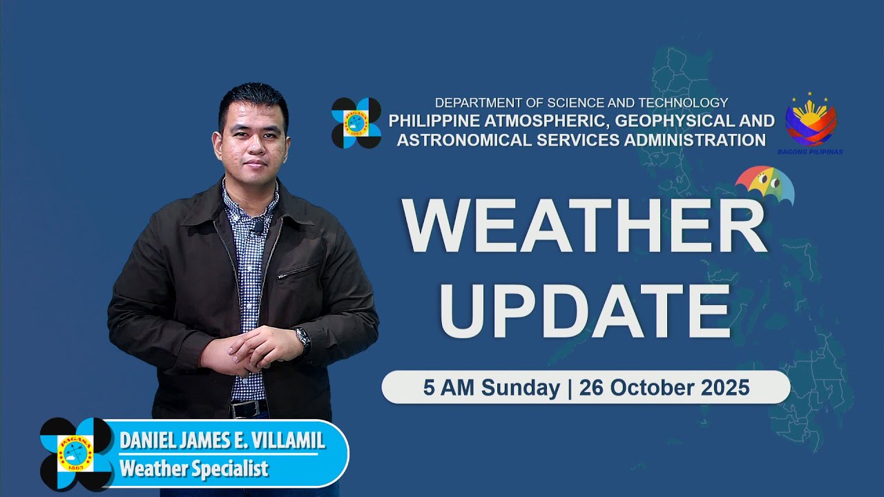 October 26, 2025 Weather Update ☀️: Sunday Forecast from DOST-PAGASA
