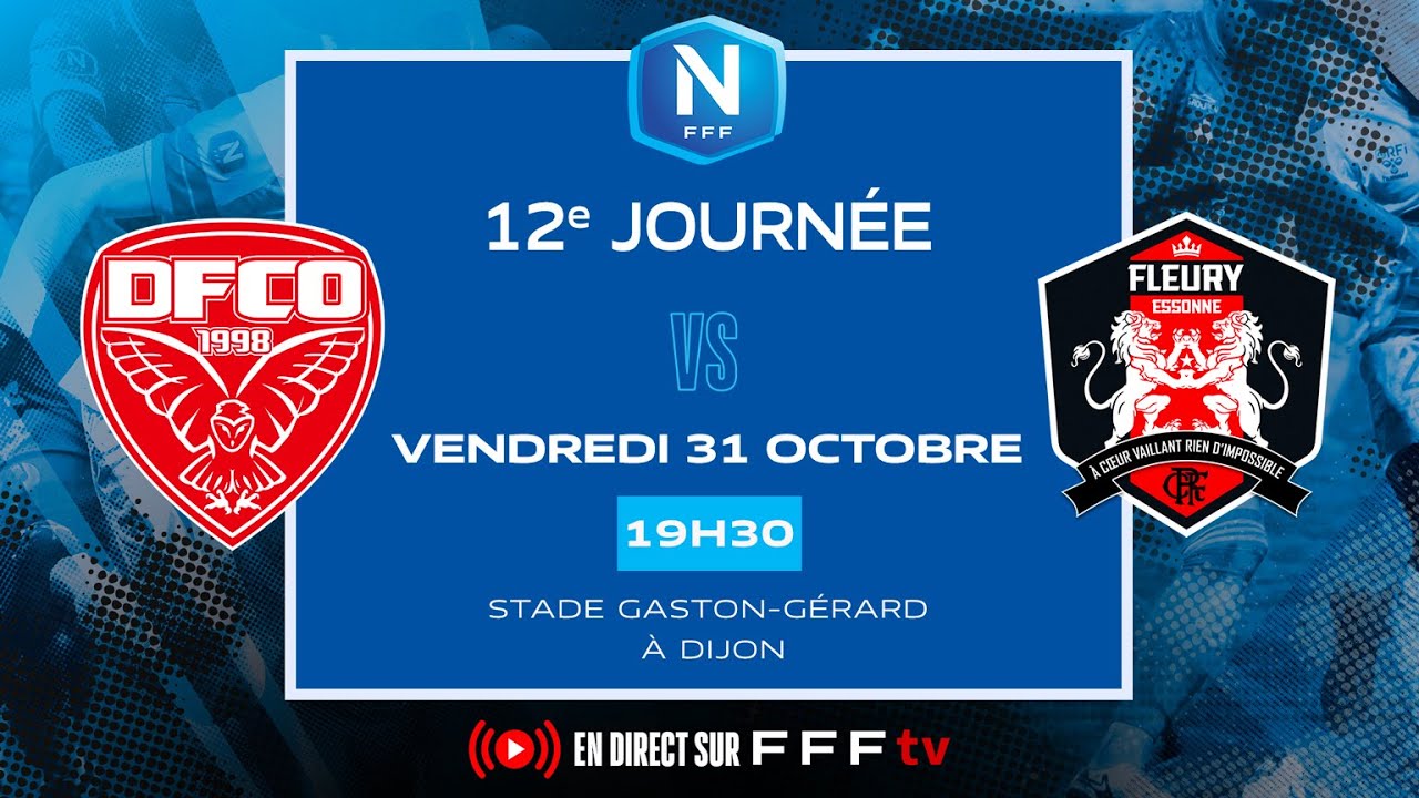 J12 Regardez le Replay du Match Dijon FCO vs FC Fleury 91 - National 2025-2026 ⚽