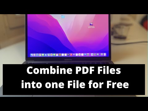 How to combine pdf files into one file on Mac